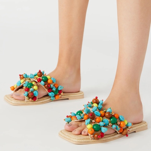 Steve Madden Multi Pearl Sandals - Picture 5 of 6